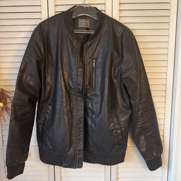 Primark overized faux leather bomber jacket M - Picture 1 of 7